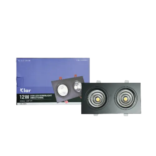Klar LED COB Directional Downlight Slim Black 12W Cool White