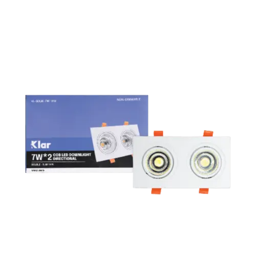 Klar LED COB Directional Downlight Slim White 7W Warm White