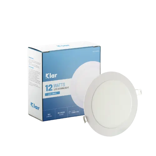Klar LED Recessed Downlight Round 12W Cool White