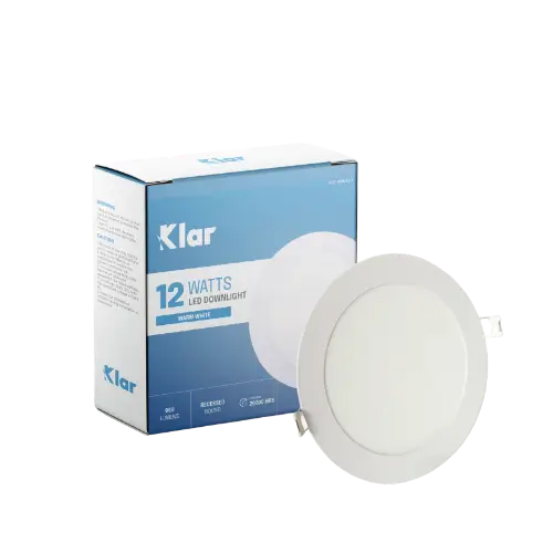 Klar LED Recessed Downlight Round 12W Warm White
