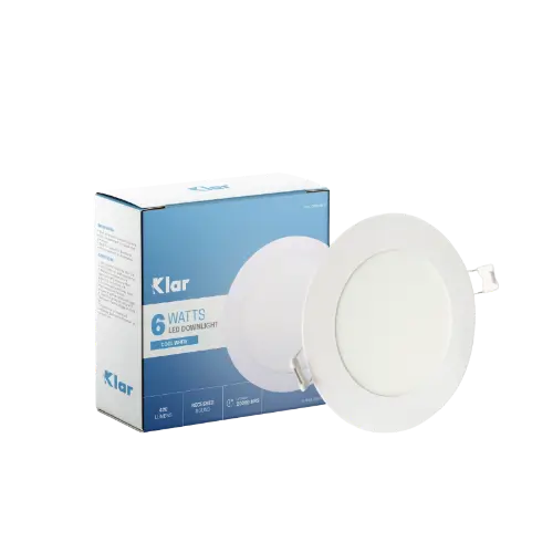 Klar LED Recessed Downlight Round 6W Cool White