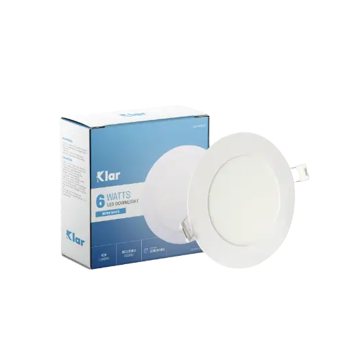 Klar LED Recessed Downlight Round 6W Warm White