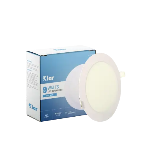 Klar LED Recessed Downlight Round 9W Cool White