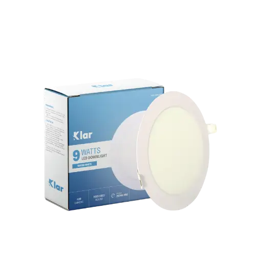 Klar LED Recessed Downlight Round 9W Warm White