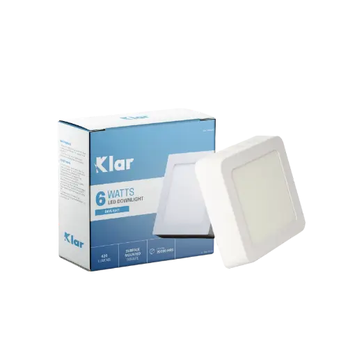 Klar LED Surface Mounted Downlight Square 6W Daylight
