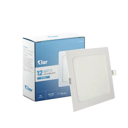 Klar LED Recessed Downlight Square 12W Daylight