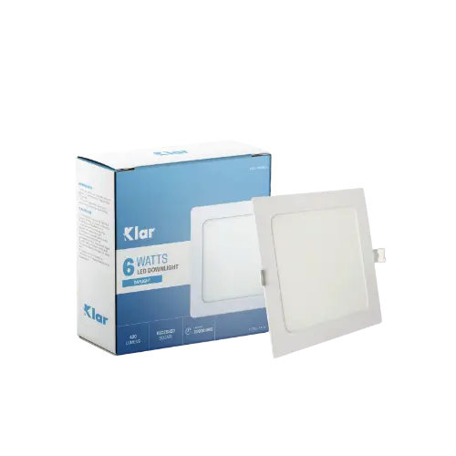 Klar LED Recessed Downlight Square 6W Daylight