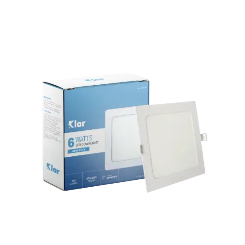 Klar LED Recessed Downlight Square 6W Warm White