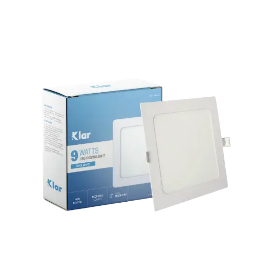 Klar LED Recessed Downlight Square 9W Cool White