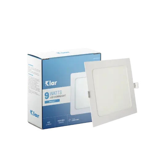 Klar LED Recessed Downlight Square 9W Daylight