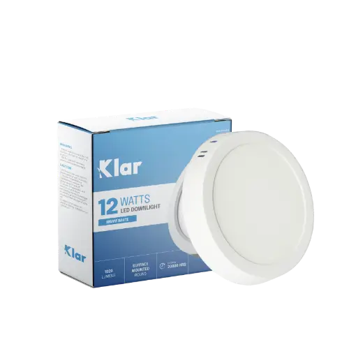 LED Surface Mounted Downlight Round 12W Warm White