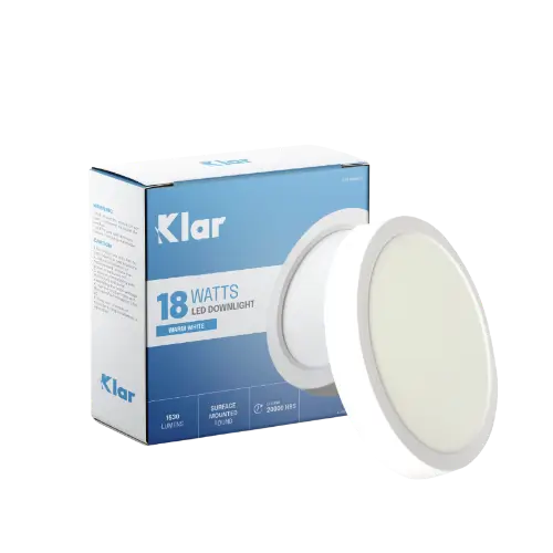 LED Surface Mounted Downlight Round 18W Warm White